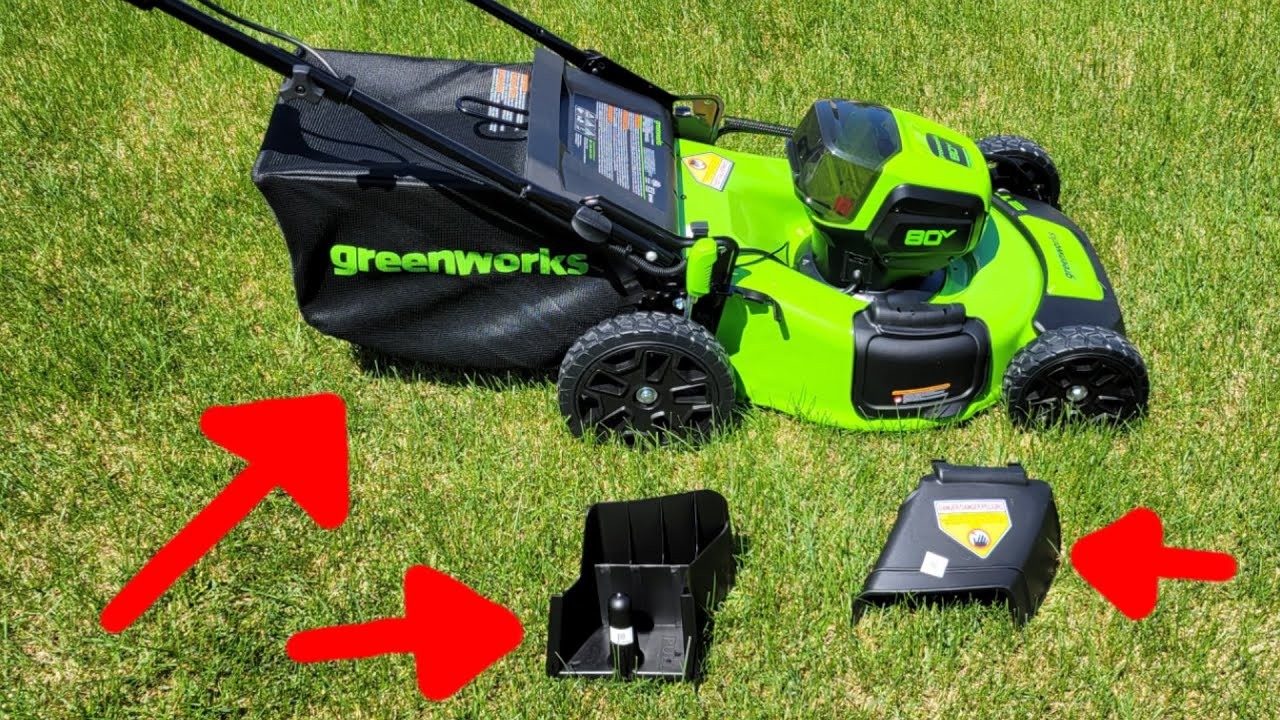 Greenworks 80v 21” Lawnmower – How To Change Between Bag, Mulch, & Side Discharge