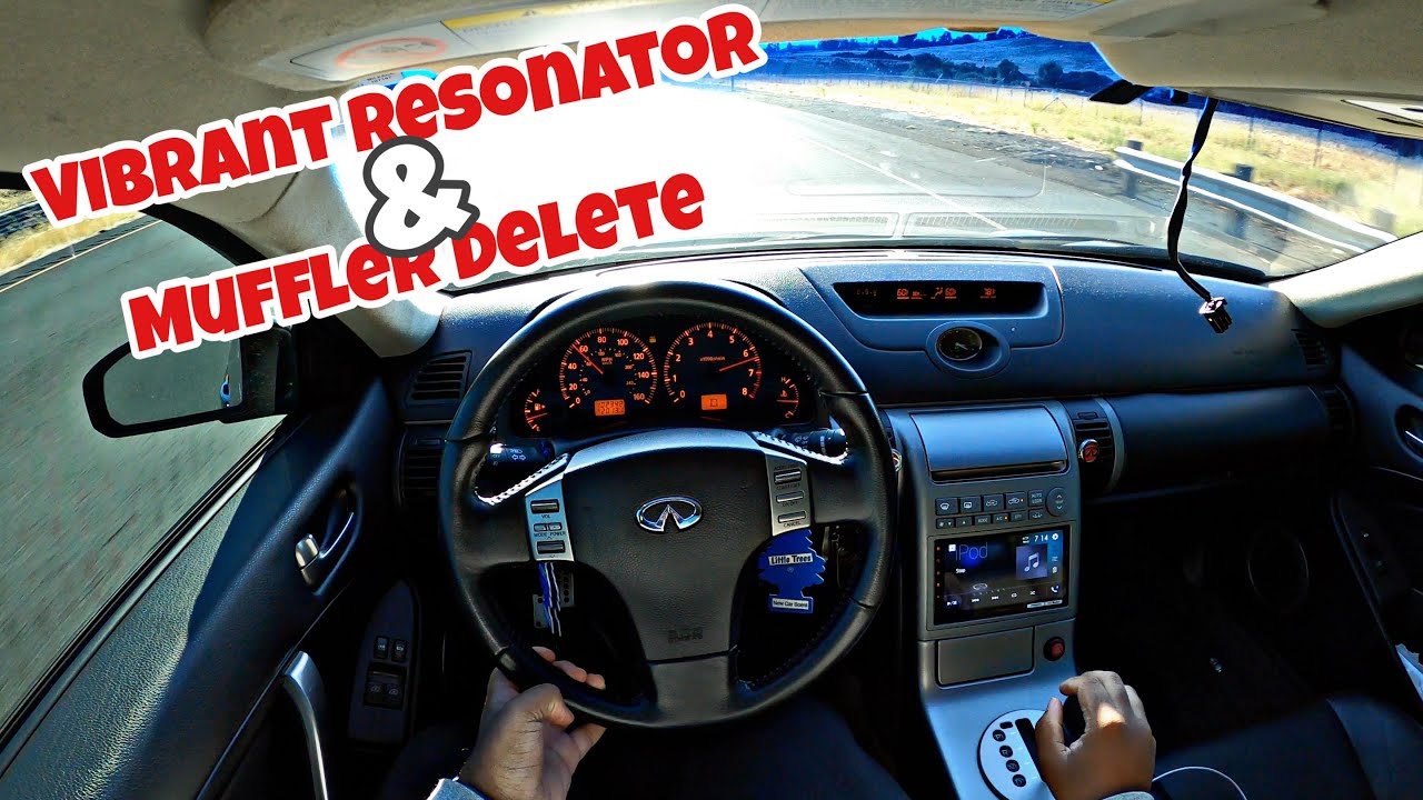POV DRIVE IN MY INFINITI G35 WITH A VIBRANT RESONATOR & MUFFLER DELETE *LOUD EXHAUST*