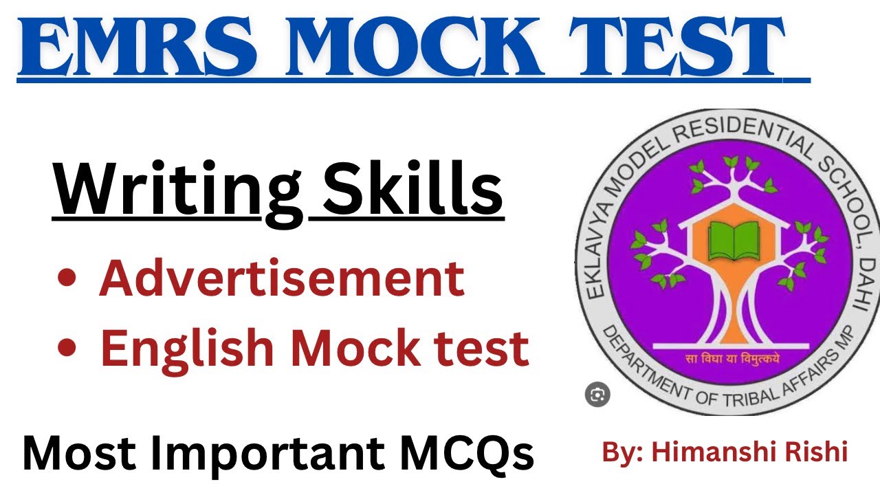 EMRS Mock Test l EMRS TGT / PGT English Mock Test EMRS MCQS l EMRS 2023 l Educational Gk l emrs 2023
