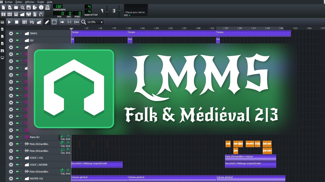TUTO Musique folk et médiévale sur LMMS FR 2/3 🇨🇭 - Ajout des instruments et de l'accompagnement
