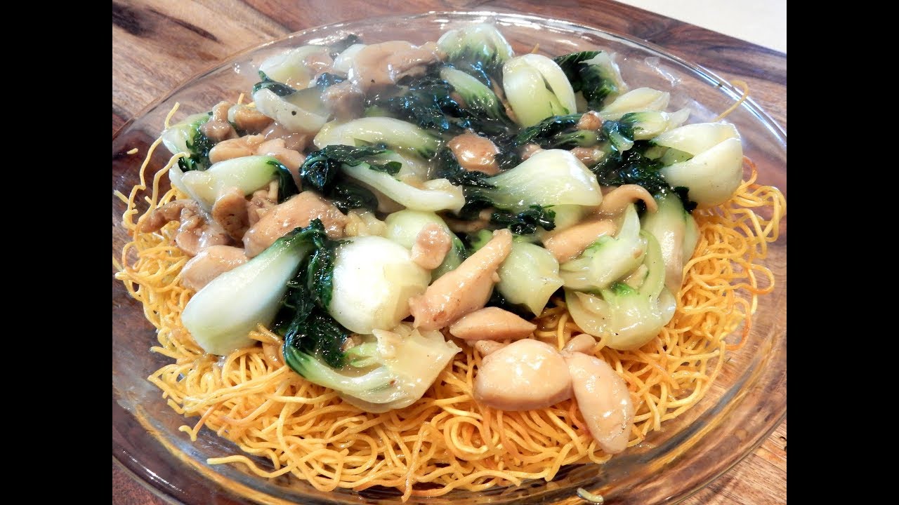S2Ep6-Crispy Pan Fried Noodles with Chicken and Bok Choy 小白菜雞煎麵