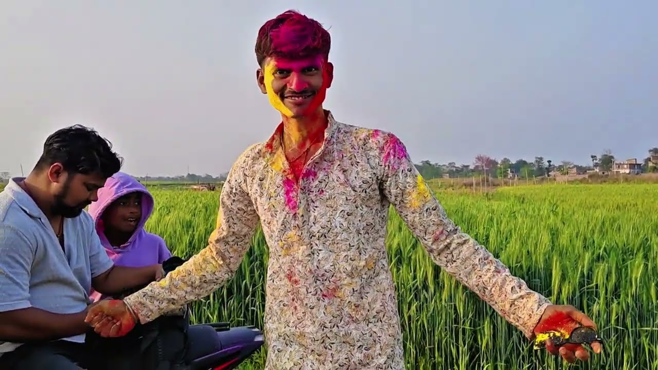 Epic Holi Photoshoot in the Fields 🌾📸 | #vlog #photography 