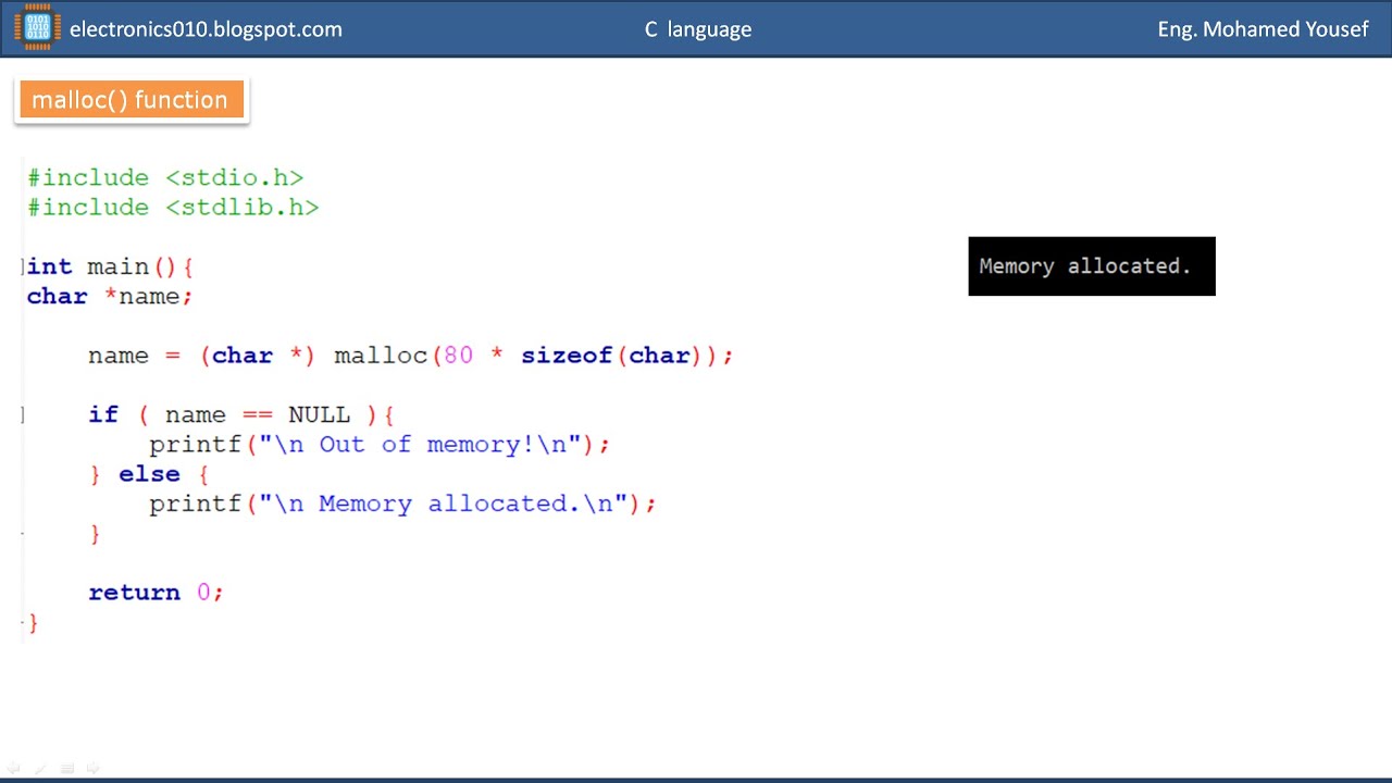 17- C programming -  Memory Management – Part 1 - محمد يوسف