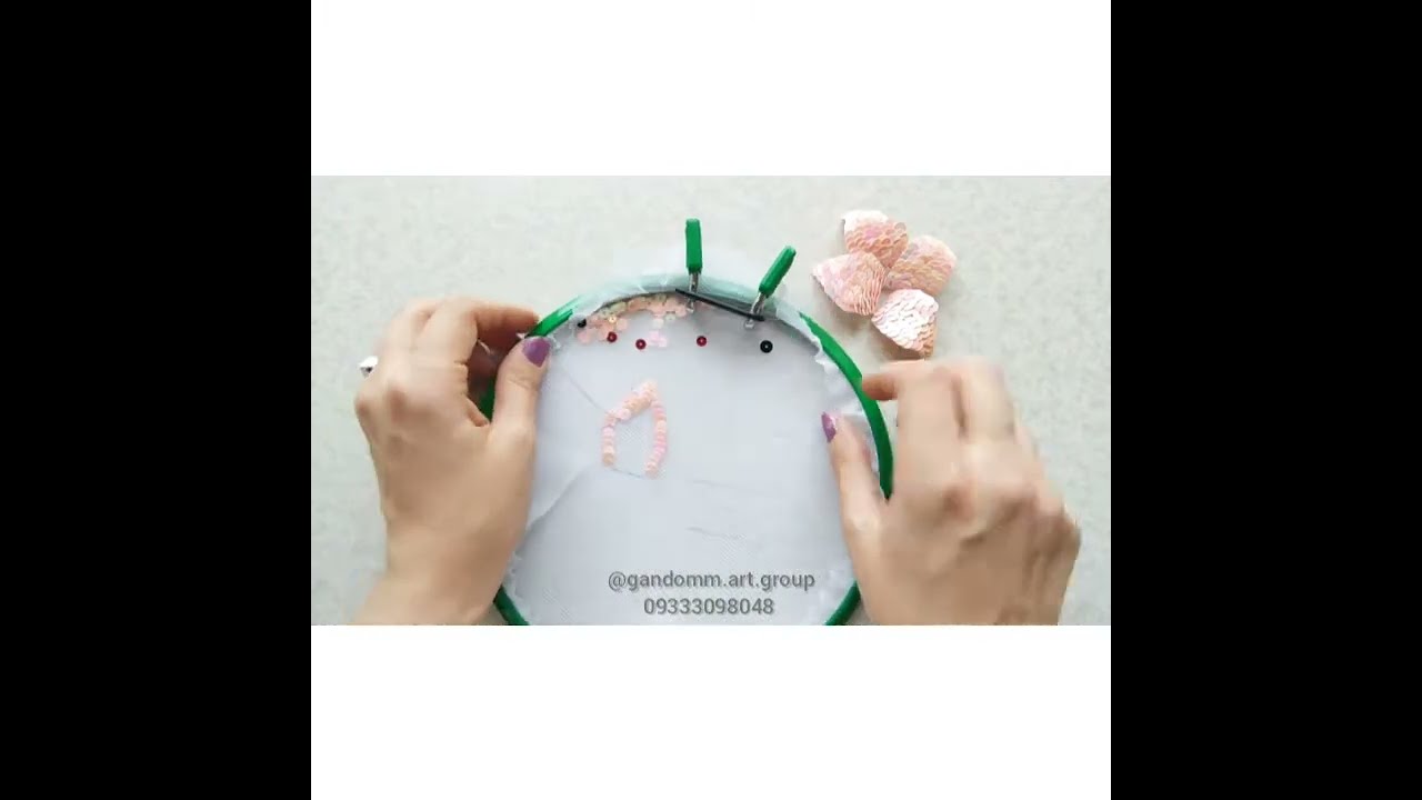 sequin flower/جواهردوزی گل پولکی