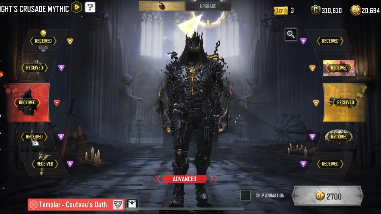 BUYING MYTHIC TEMPLAR | FULL UPGRADE | LEGENDARY PP19 BIZON | KNIGHT’S CRUSADE MYTHIC DRAW