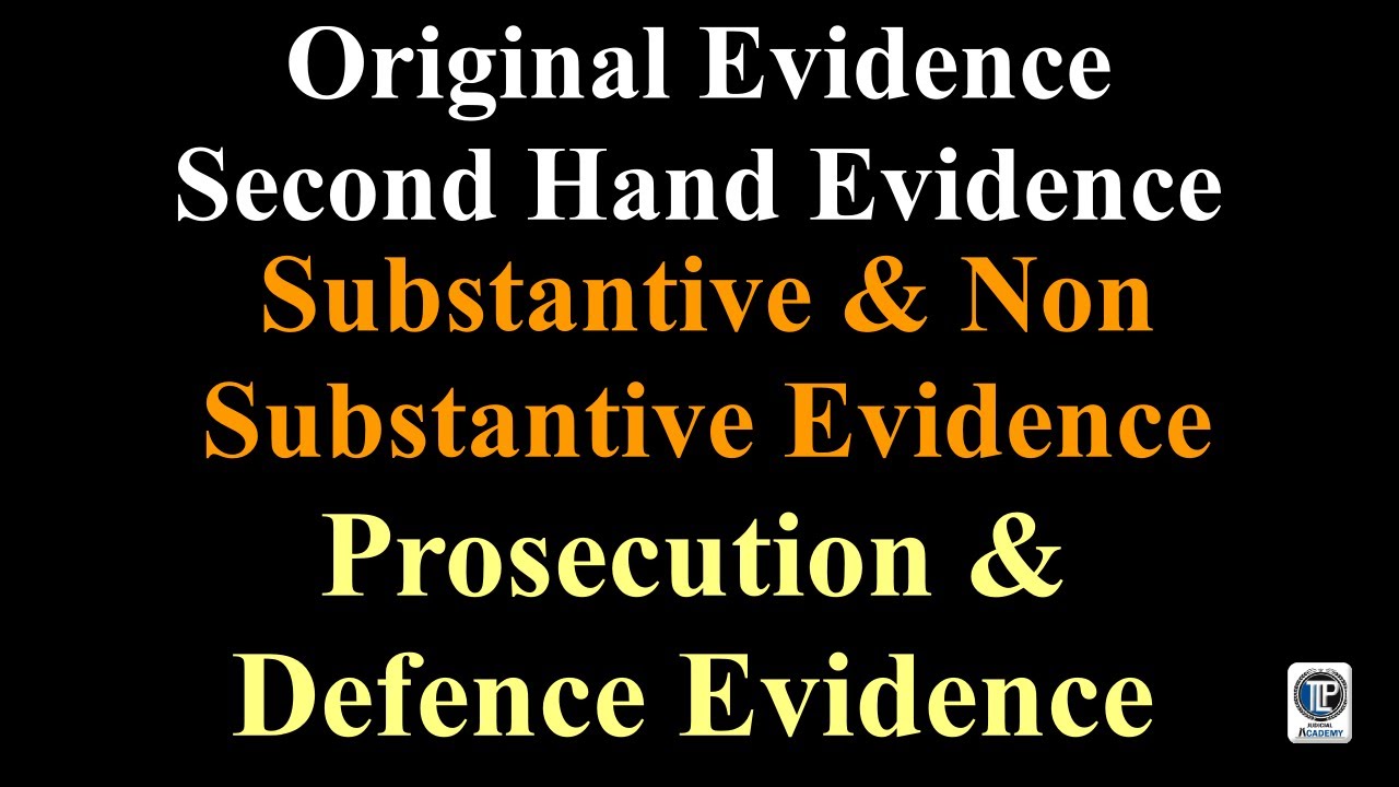 Types of Evidence in Law #tlpacademy #bns #bsa #bnss #newcriminallaws #32ndbjs