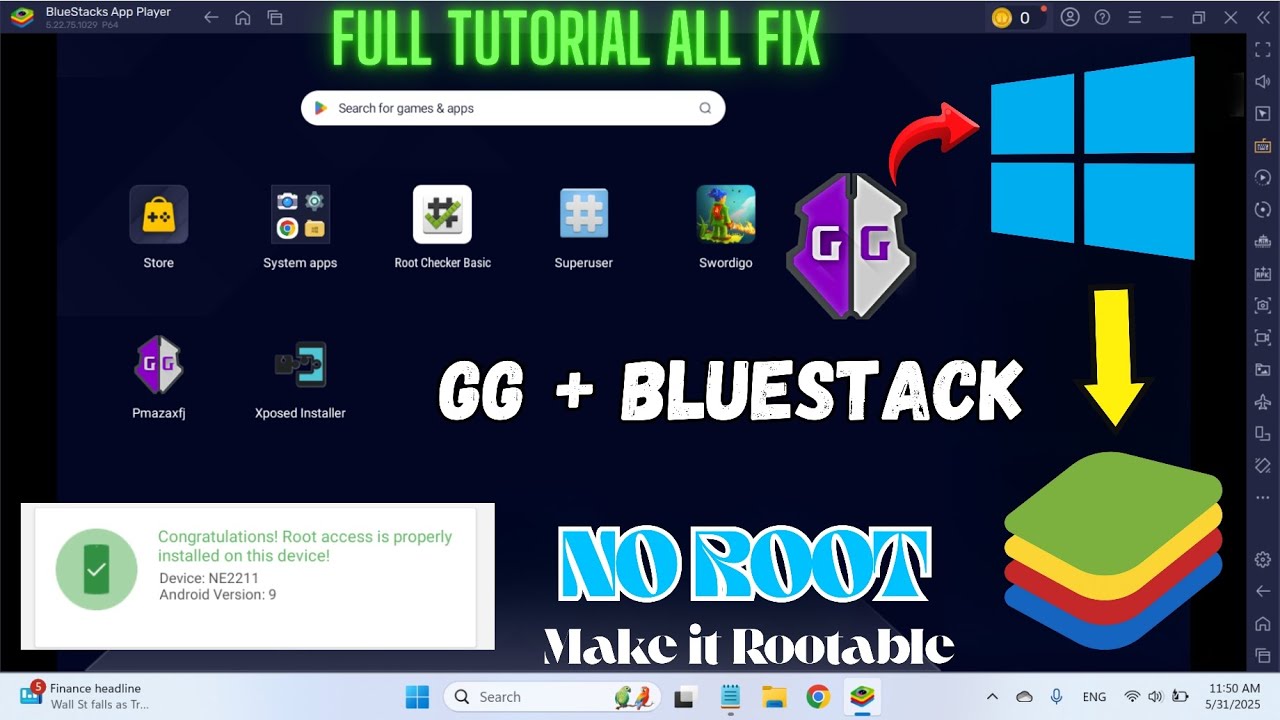 Как установить и использовать GG в BlueStack 5 на ПК в 2025 году | Исправление всех проблем | Itz...