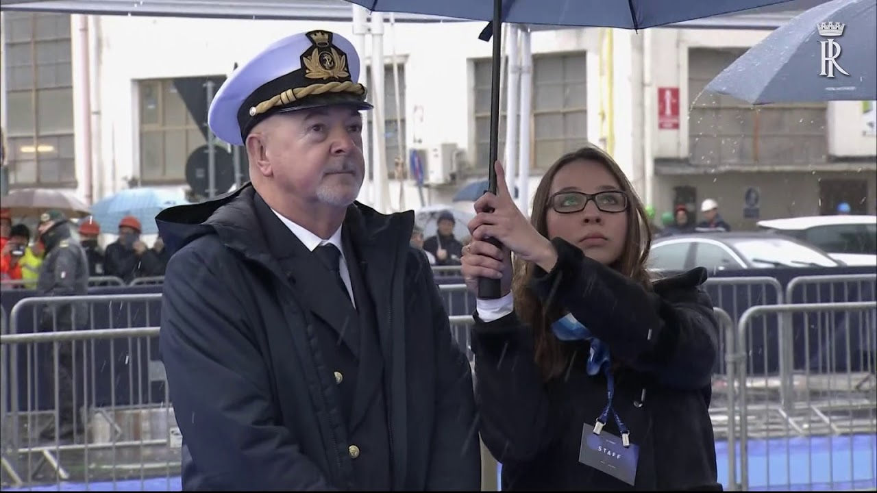 Mattarella alla cerimonia di presentazione della nave da crociera Seaside