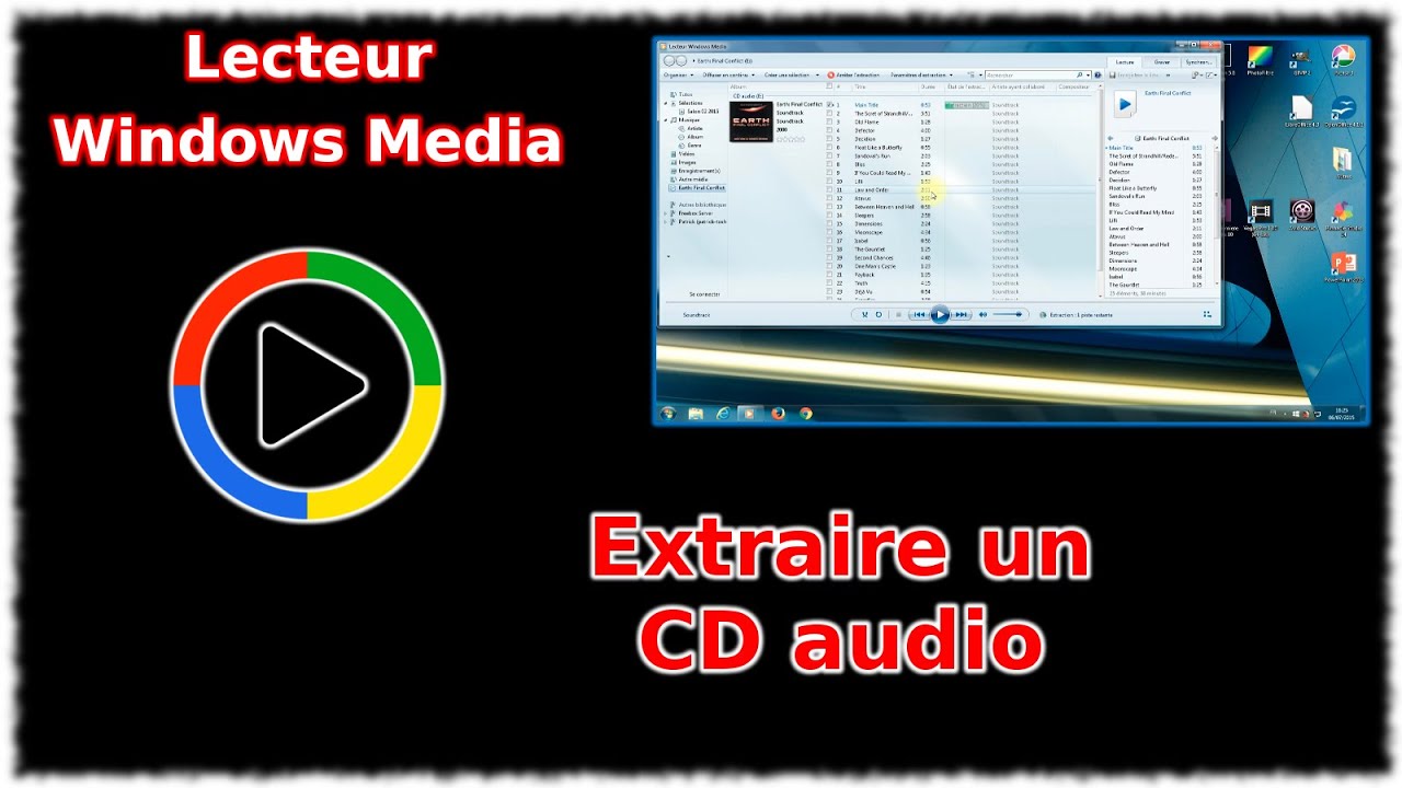 Tuto Lecteur Windows Media - Extraire un CD audio