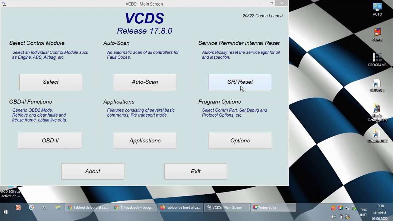 VCDS (Vag-Com) - Vw Golf Mk5 - Service Reminder Interval Reset - SRI Reset