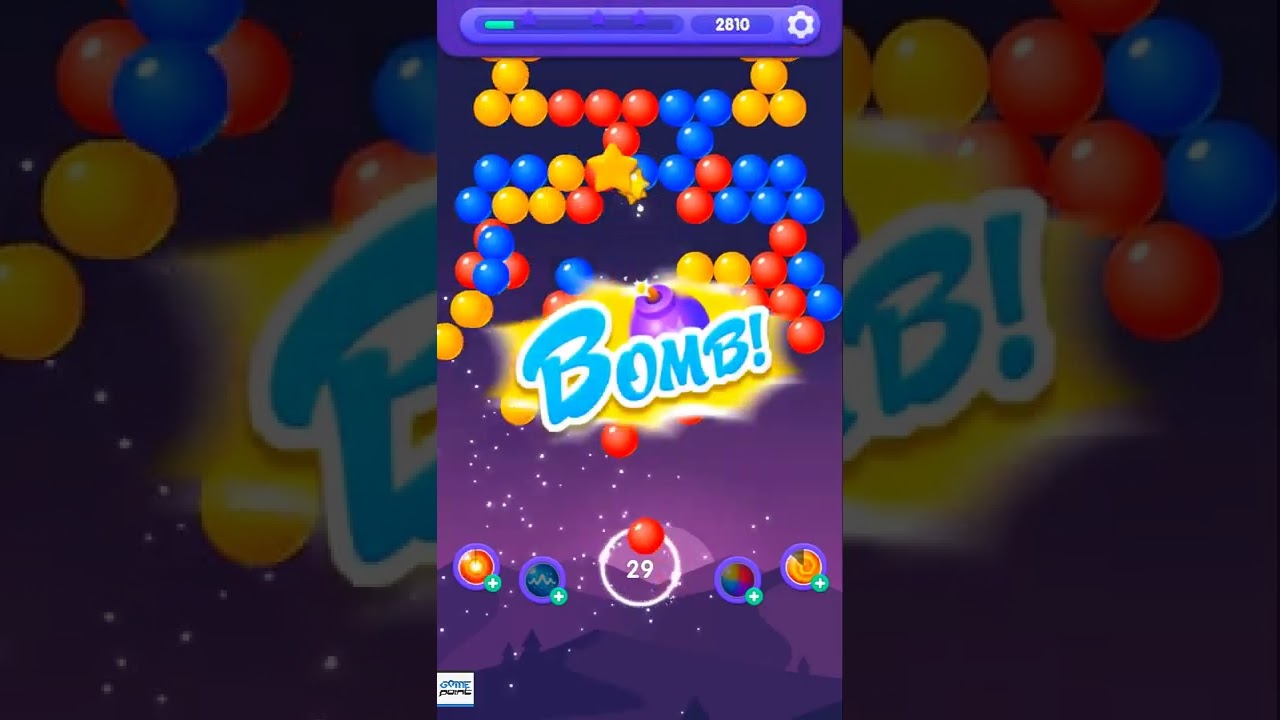 Bubbles Bomb Blast in Bubble Shooter Star 🌟 #shorts #gamepointpk