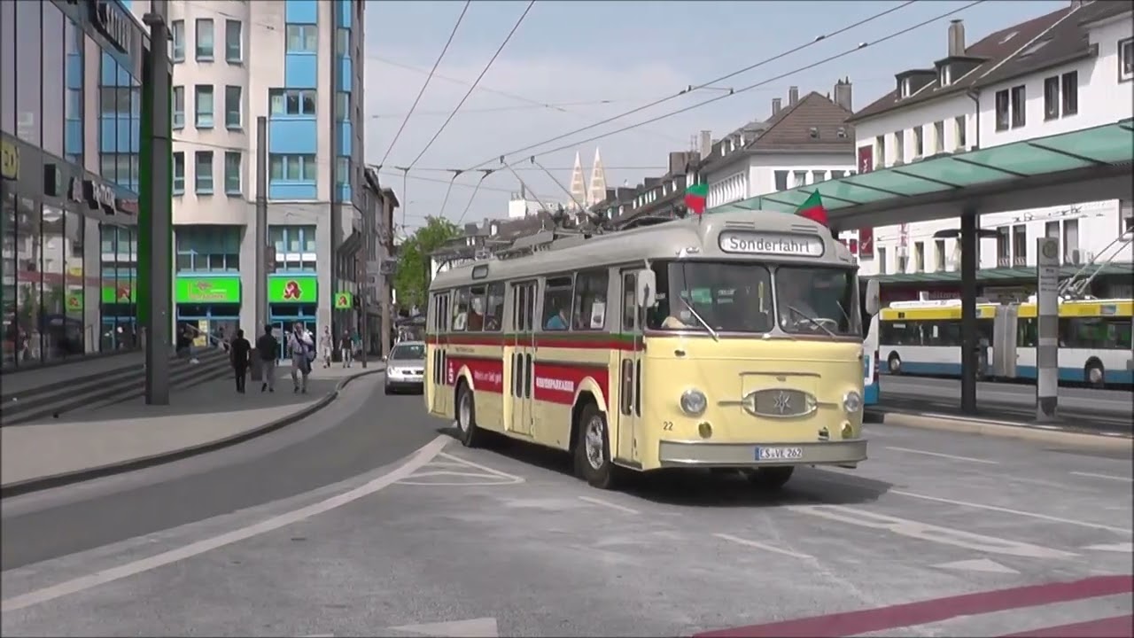 O-Bus Esslingen 22 trolleybus in Solingen 19. Juni 2022