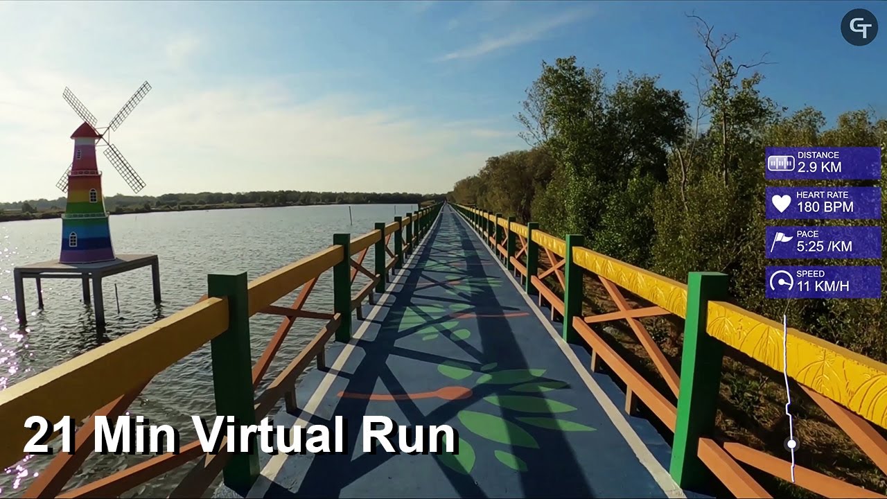 Bang Khun Thian Mangrove Forest, Bangkok | 21 Min Virtual Running for Treadmills