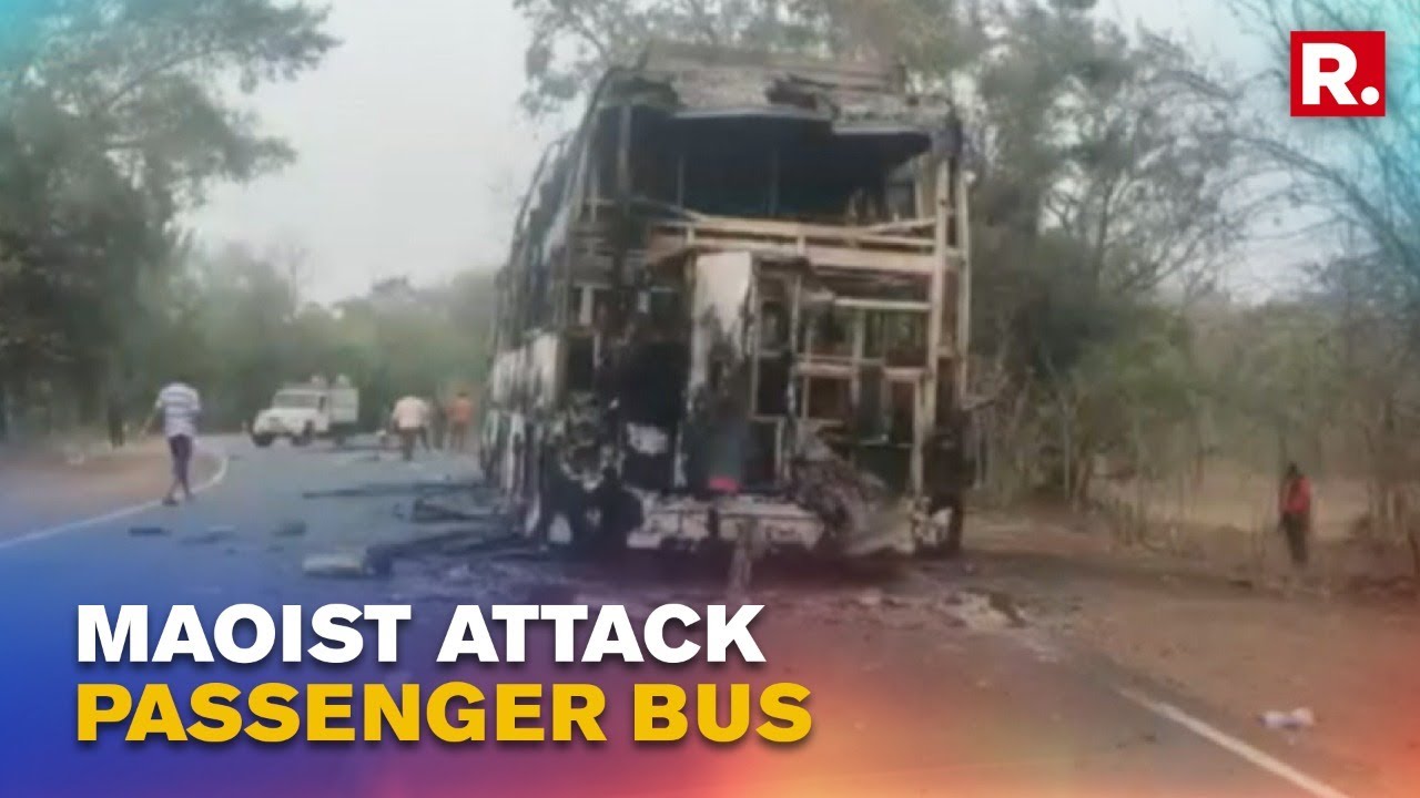 Maoists Attack And Set Fire To A Passenger Bus In Andhra Pradesh; Security Beefed Up In Area