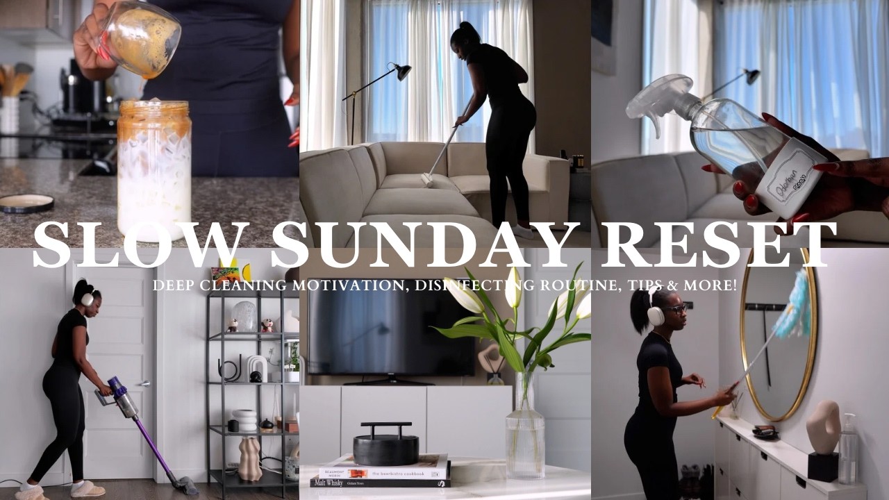 SLOW SUNDAY RESET | Deep Cleaning Motivation, Disinfecting Routine, Tips & More!
