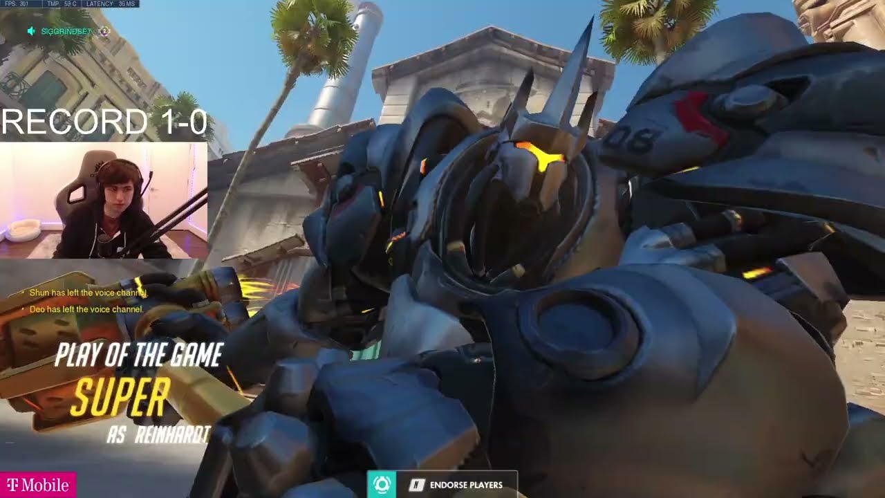 POTG! SUPER REINHARDT GAMEPLAY OVERWATCH SEASON 32 TOP 500