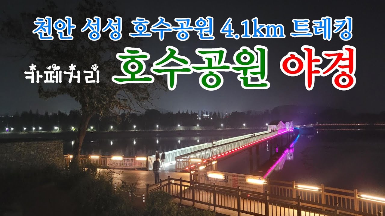 천안 성성호수공원 | 야간풍경 | 수변공원 트레킹코스 | 업성저수지 [TCB TV]
