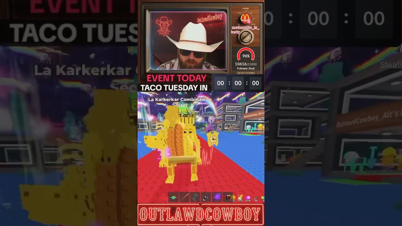 Steal a Brainrot live admin event taco Tuesday