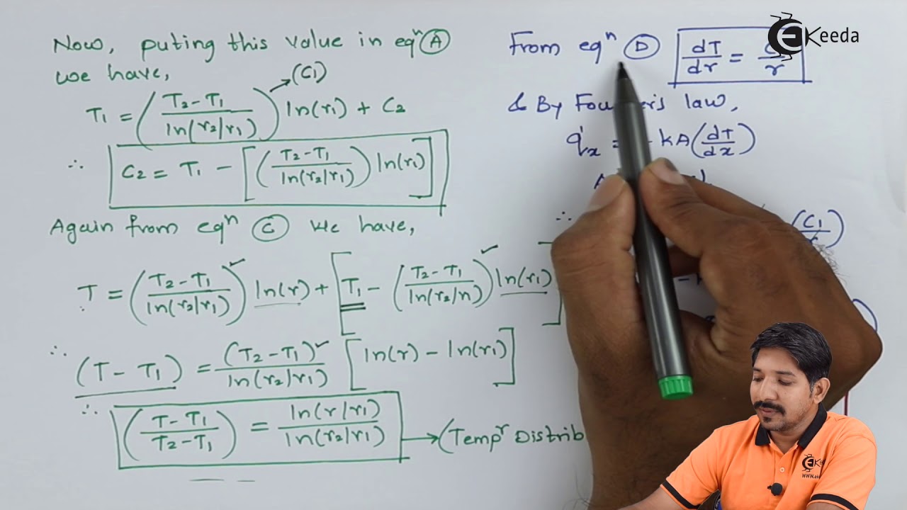 Steady State Heat Conduction Through cylinder  - Conduction  - Heat Transfer