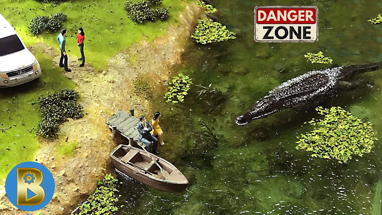 How to make a giant crocodile diorama with resin