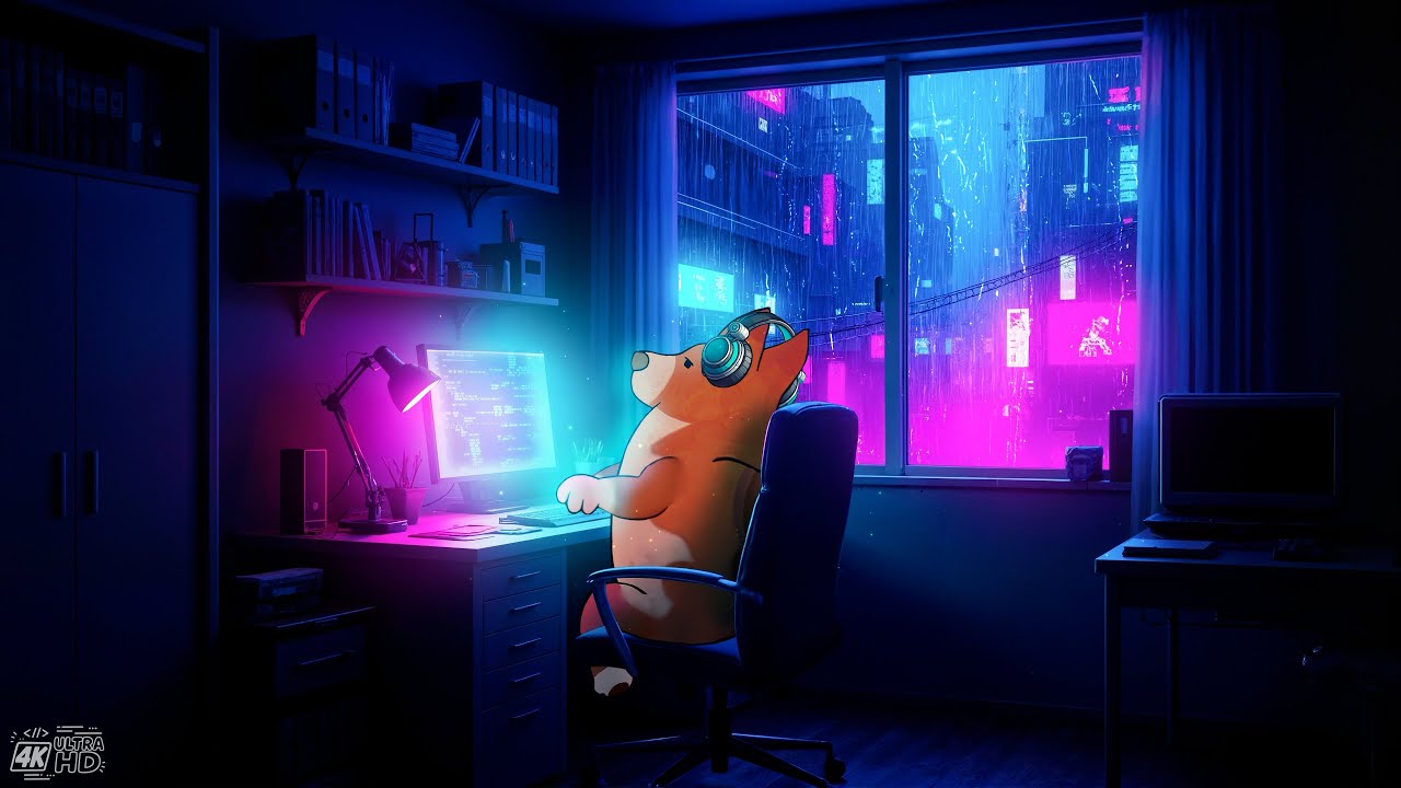 Coding Rainy Night 💻 Lofi Coding Music 💻 Dream Lofi Songs With Rain Sounds To Deep Focus On Coding