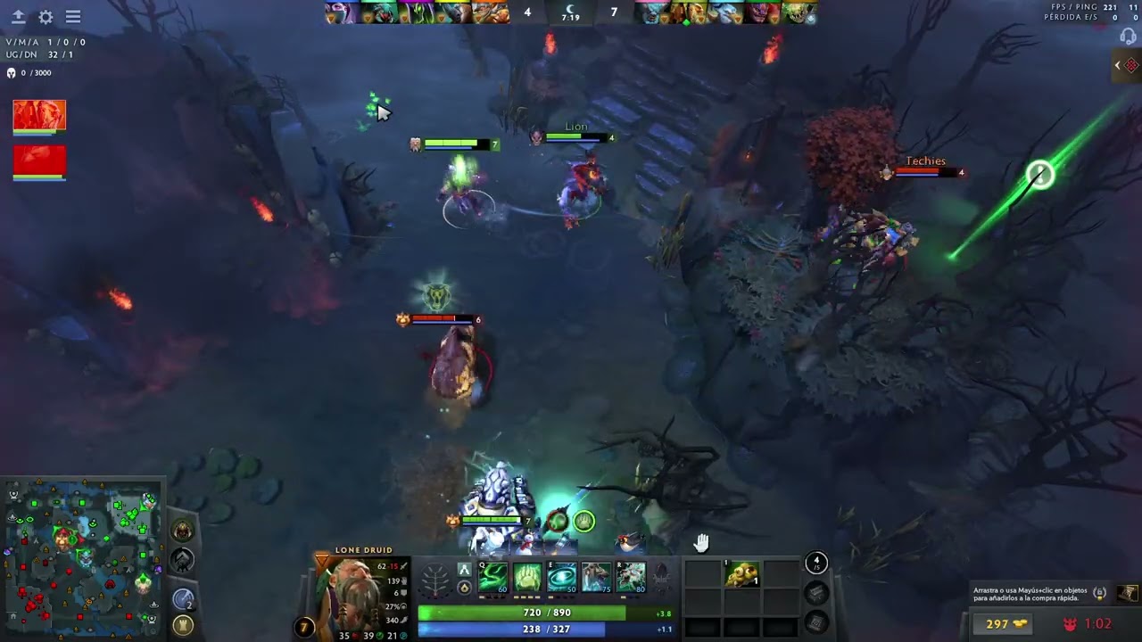 Lone Druid Dota 5200 mmr full gameplay 7.40c