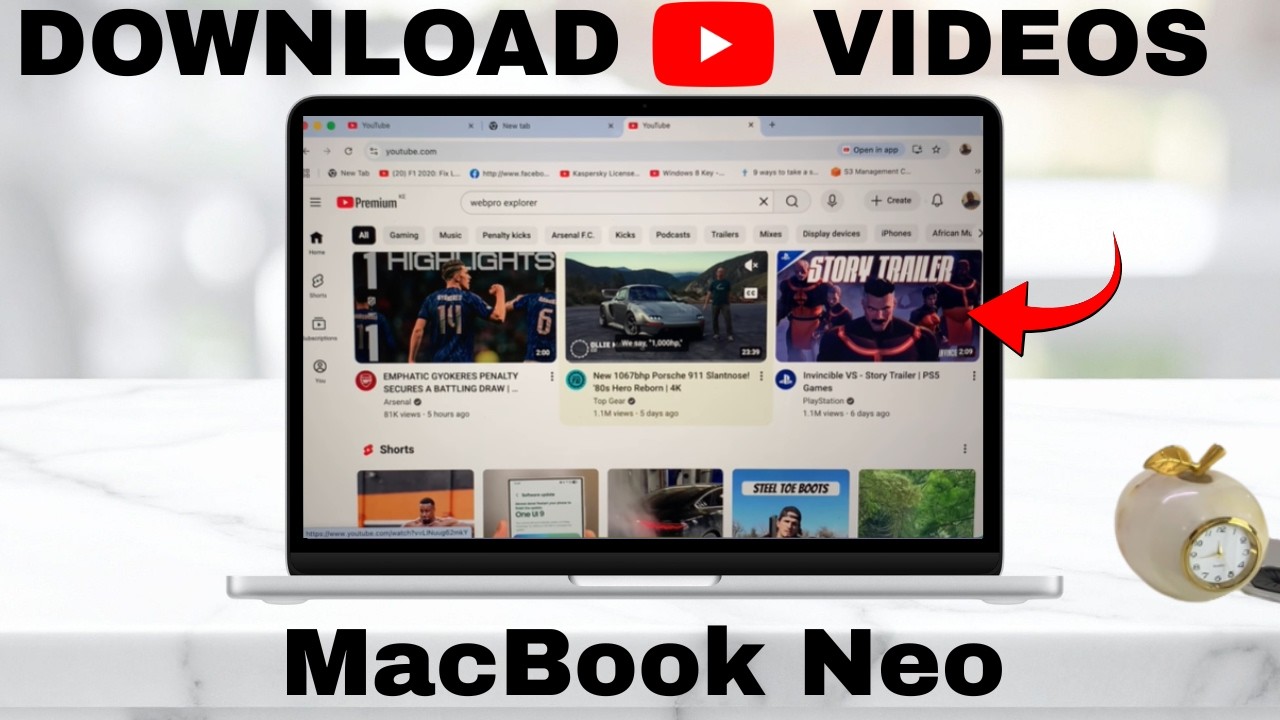 Как скачать видео с YouTube на MacBook Neo