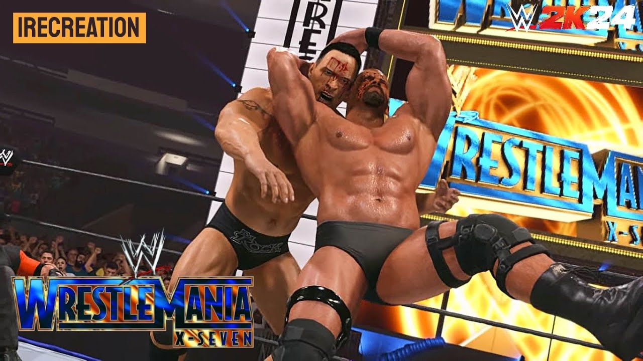 WWE 2K24 SIMULATION: The Rock vs Stone Cold WrestleMania 17 Highlights