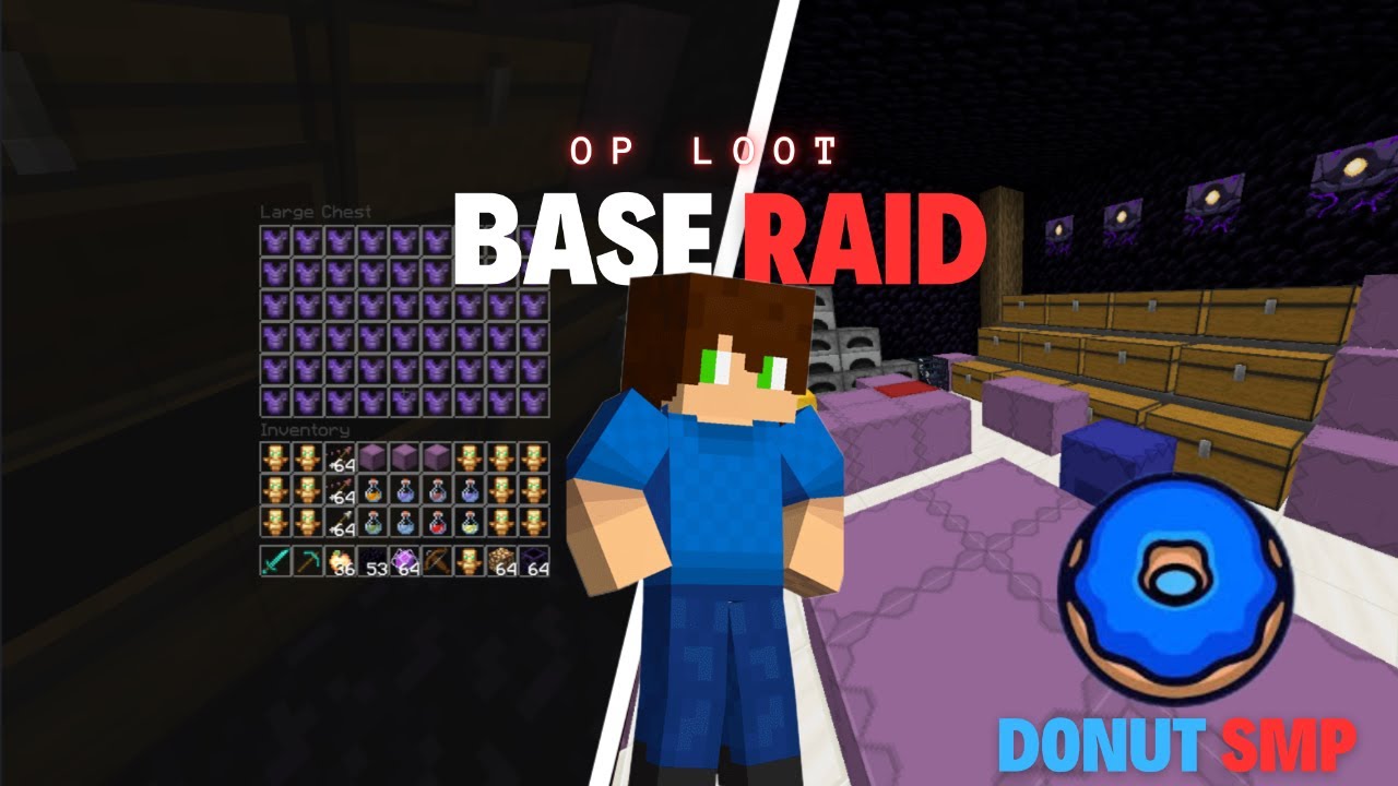 DonutSMP Raiding the RICHEST Player's Base for INSANE Loot!