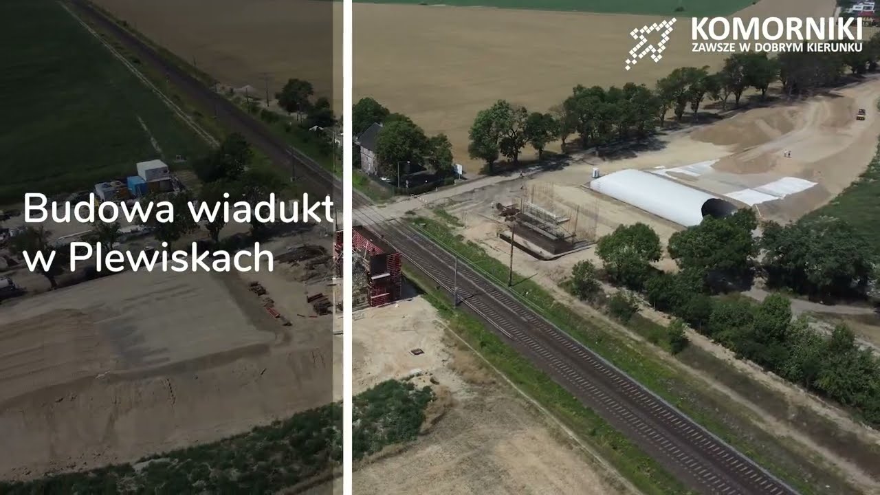 Budowa wiaduktu w Plewiskach