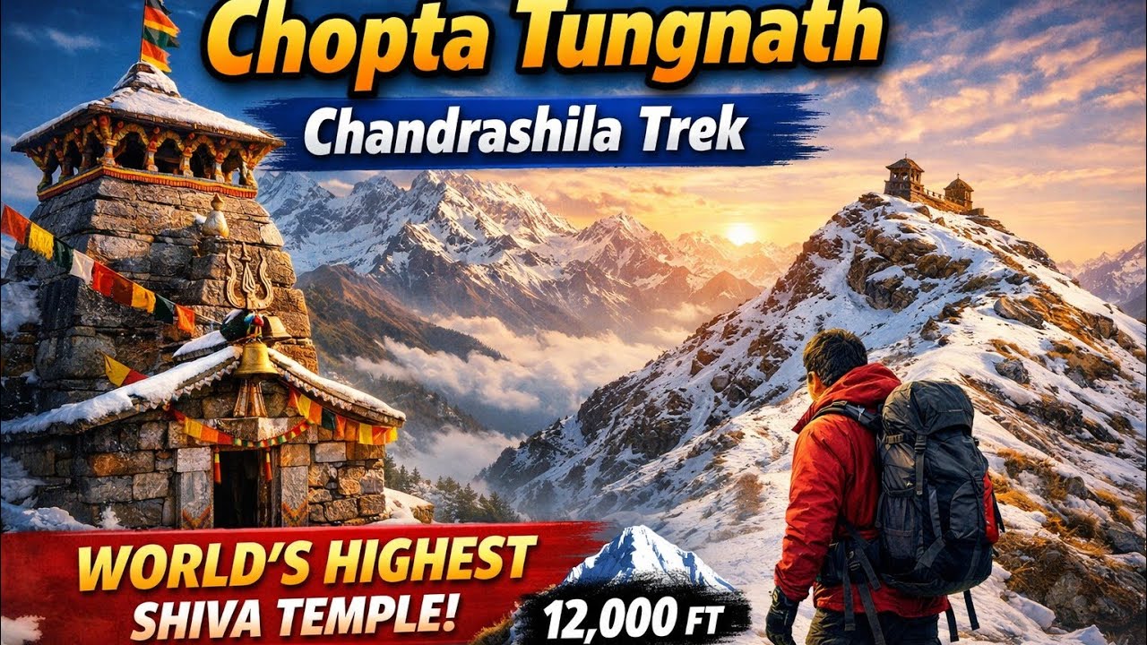 Mini Switzerland of India 🇮🇳 | Chopta Tungnath Chandrashila Trek | World's Highest Shiva Temple