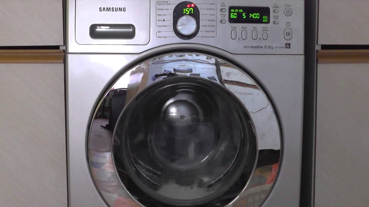 Samsung Ecobubble, Longest cycle without a load (cotton 60) requested 3/7