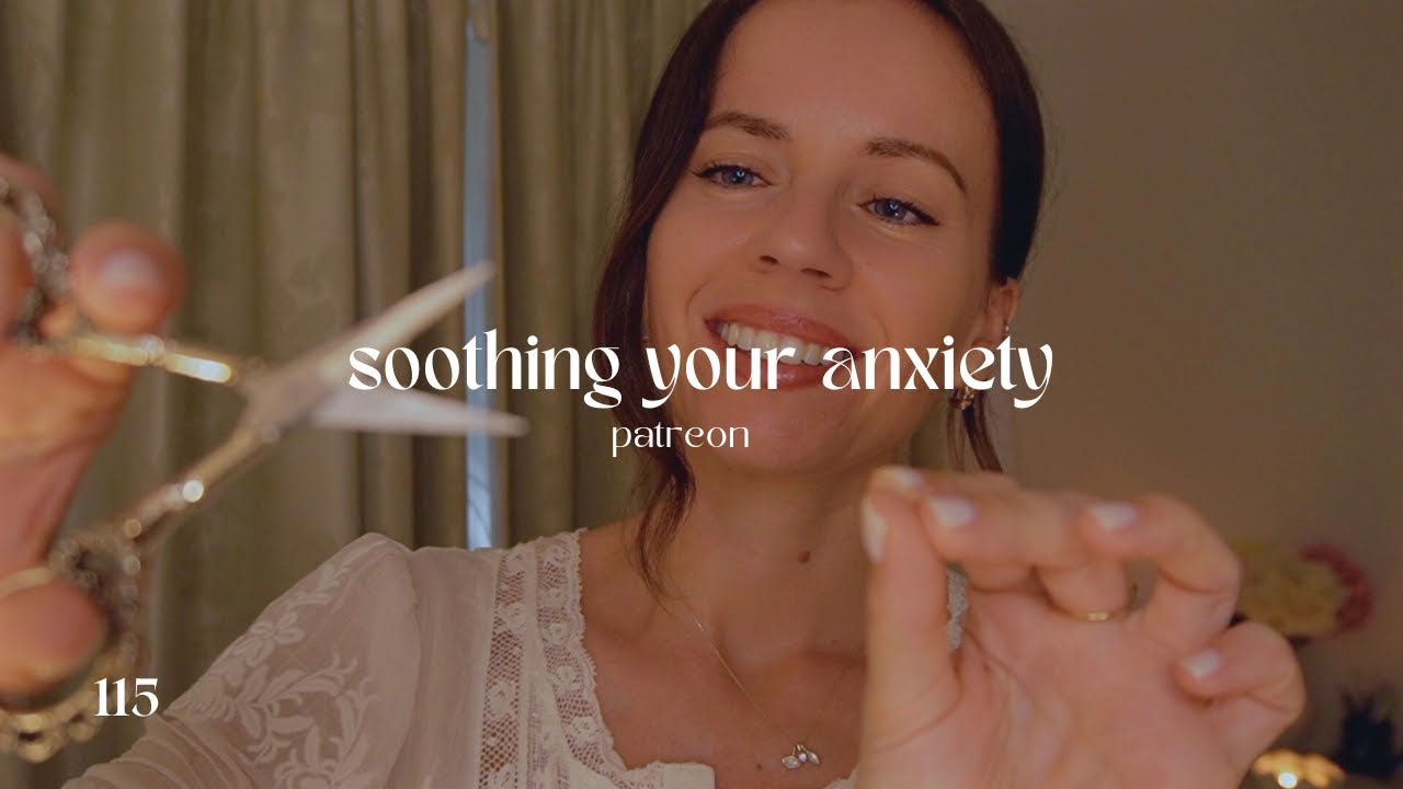 ASMR REIKI for anxiety relief (crystal healing, pulling anxious thoughts, cord cutting)