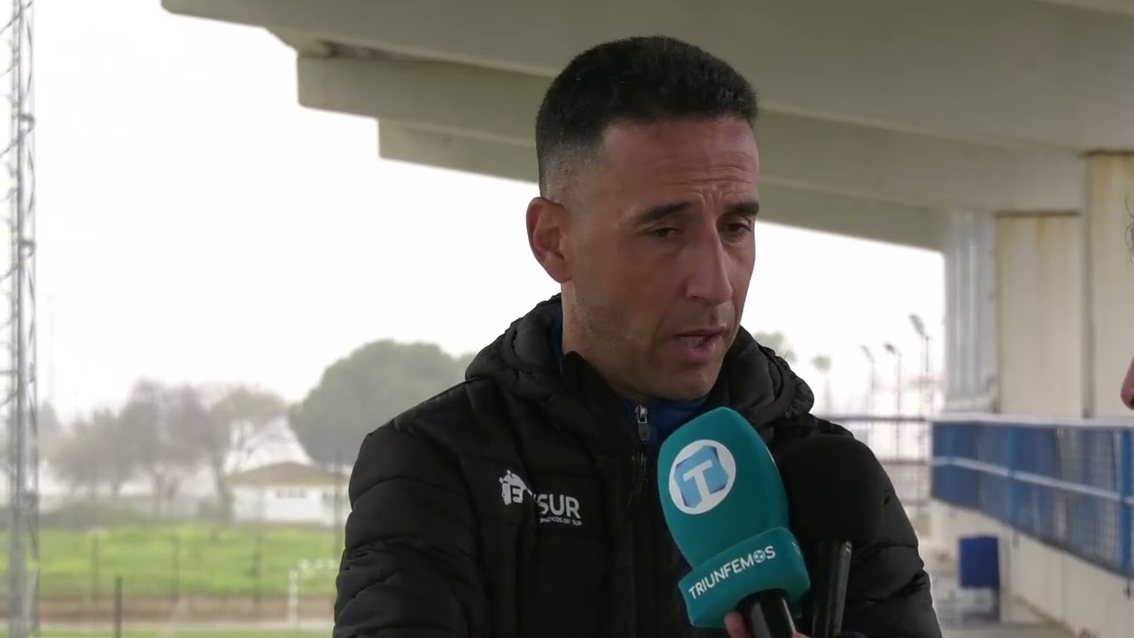 Manuel Fidalgo. Entrenador del Castilleja CF. Post partido