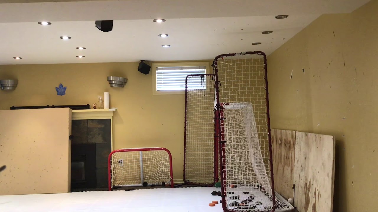 Ripping puck at water bottle