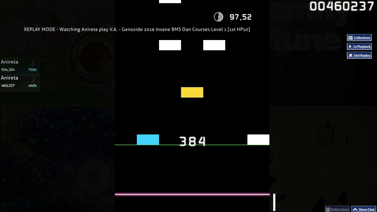 [Osu!mania] BMS Genoside Insane 1st Dan [SC-Auto] HP 10 PASS!!!!