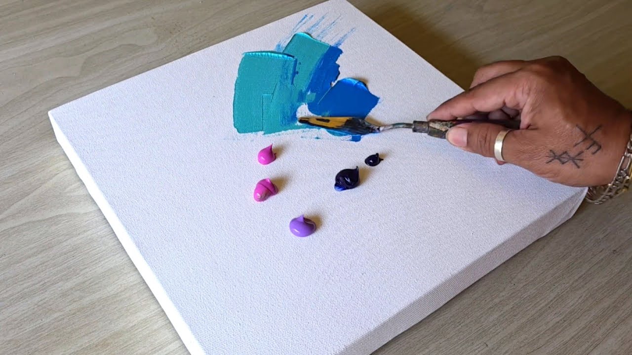 Acrylic Painting Technique / Pallete Knife Painting / Abstract Painting 
