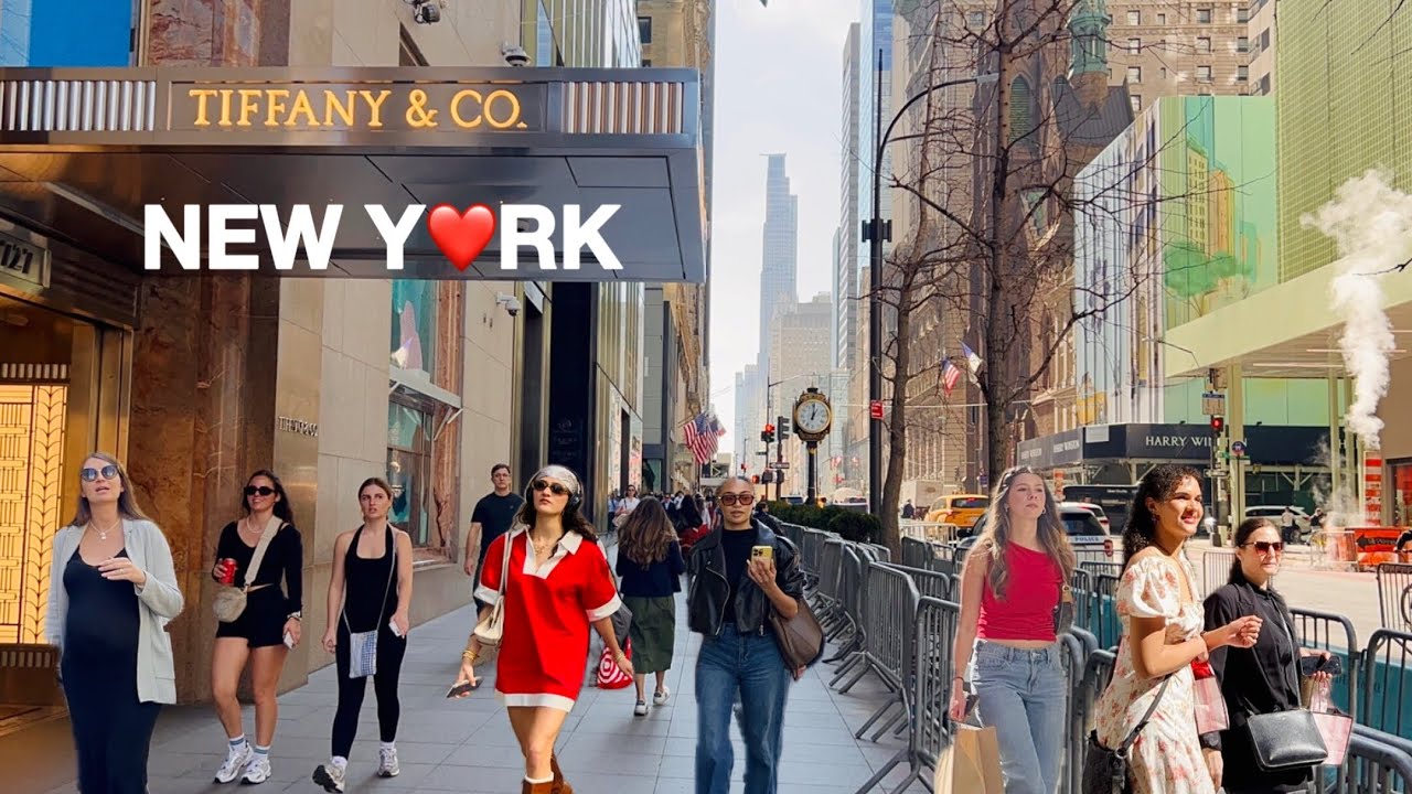 [4K]🇺🇸NYC Walk🗽Beautiful Spring Day in New York City☀️😎 Midtown Manhattan WalkingTour | Mar 2026