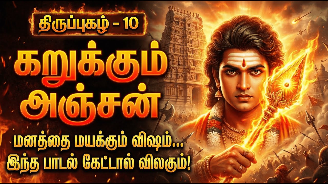 திருப்புகழ் 10 | கறுக்கும் அஞ்சன | Thiruppugazh 10 | Karukkum Anjana | Murugan Arul Song