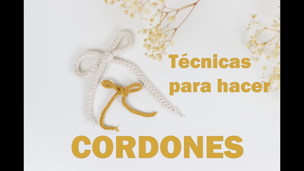 Cómo hacer cordones rápido y fácil - dos agujas y crochet