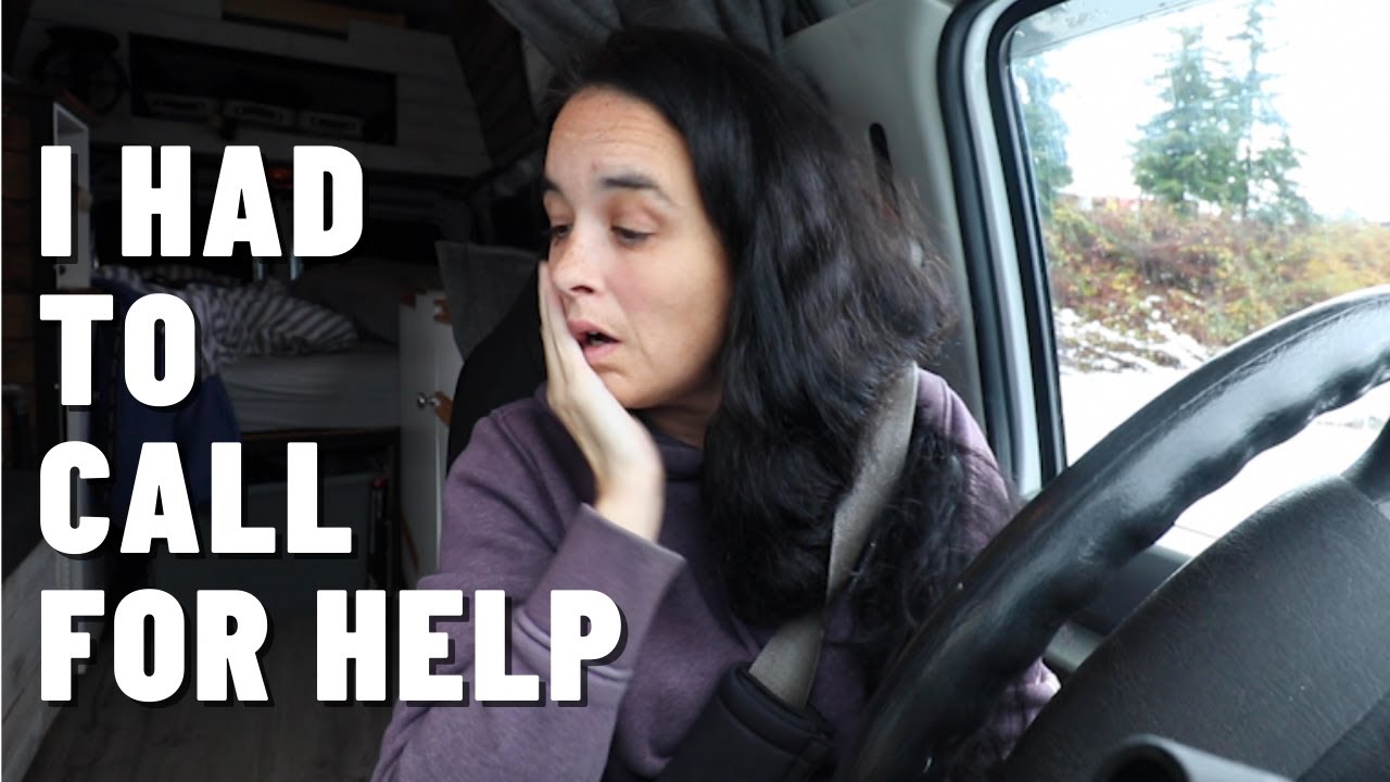 GETTING STUCK WITH MY VAN / I had to call for some help / Winter van life