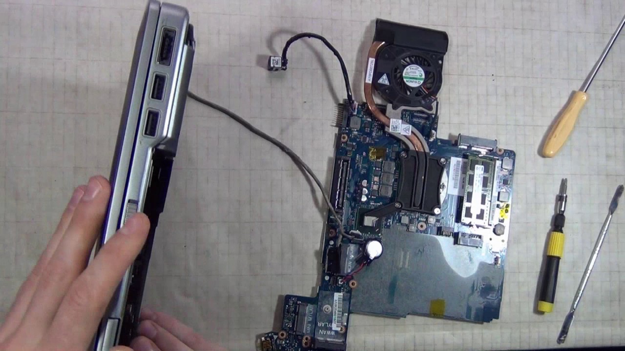 Dell Latitude E6420, проверка материнской платы