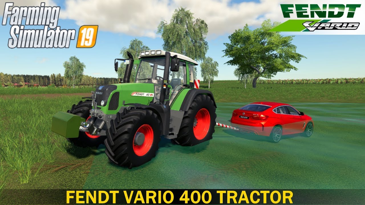 Farming Simulator 19 - FENDT VARIO 400 TRACTOR Pulls a Car out of the Swamp