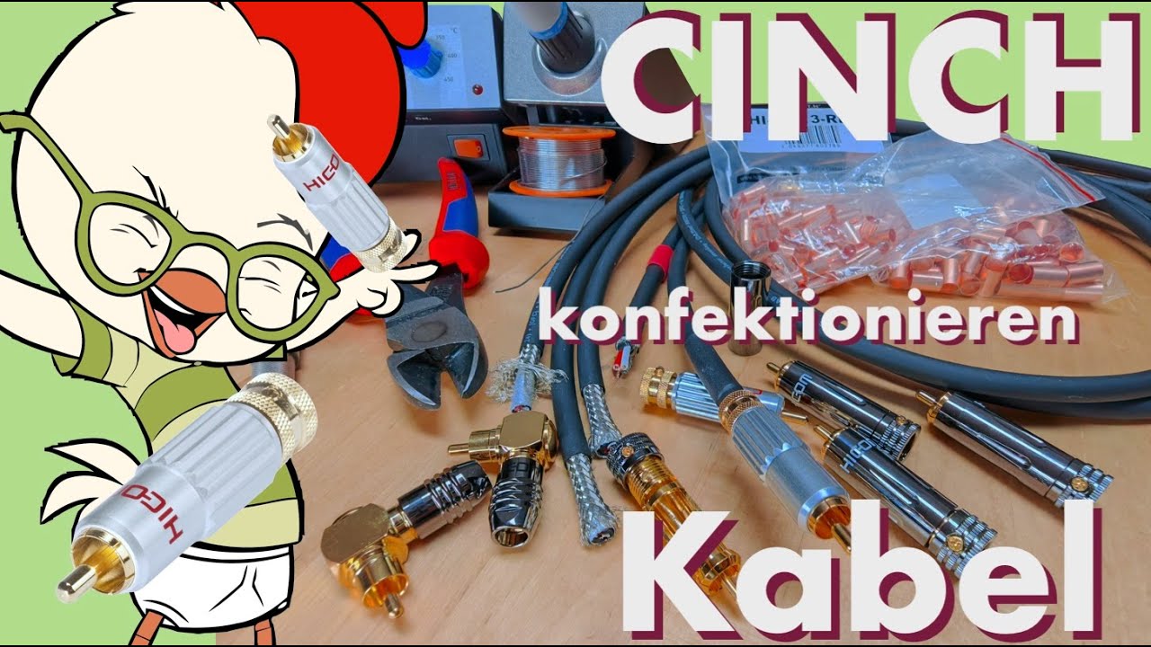 Cinch / RCA Kabel konfektionieren