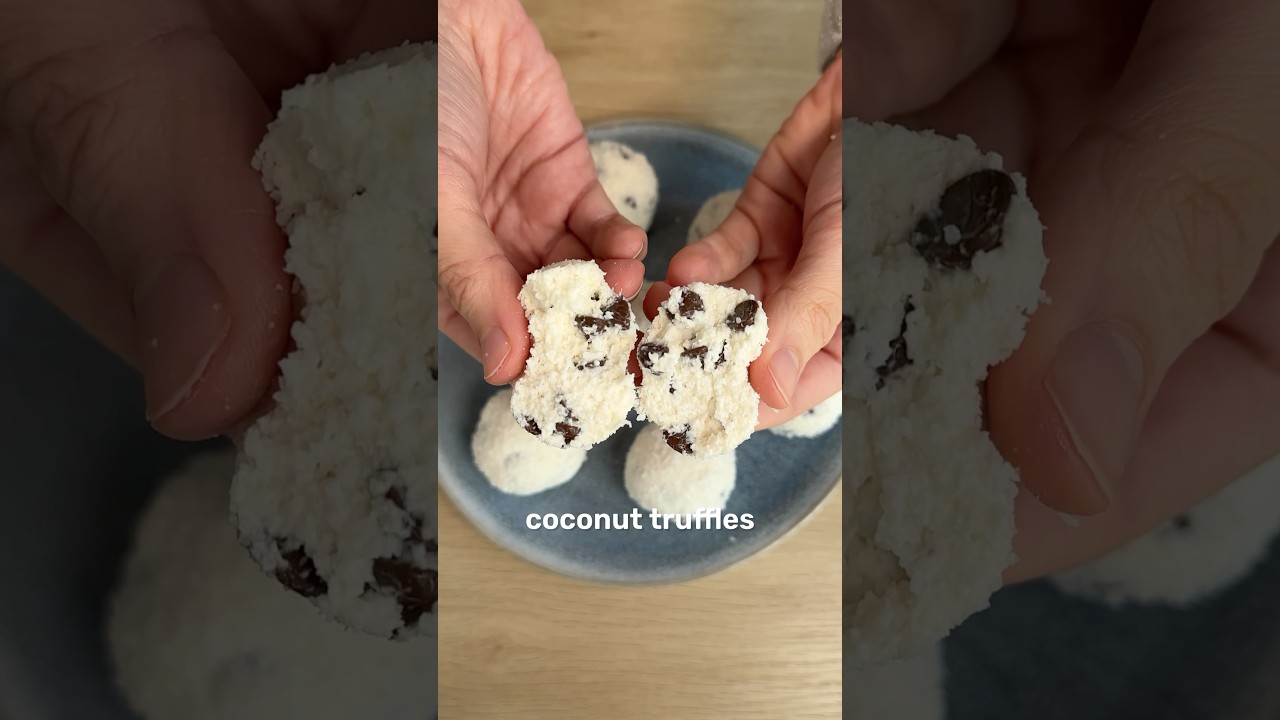 COCONUT CHOCOLATE TRUFFLES 🍫🥥 #healthyrecipes