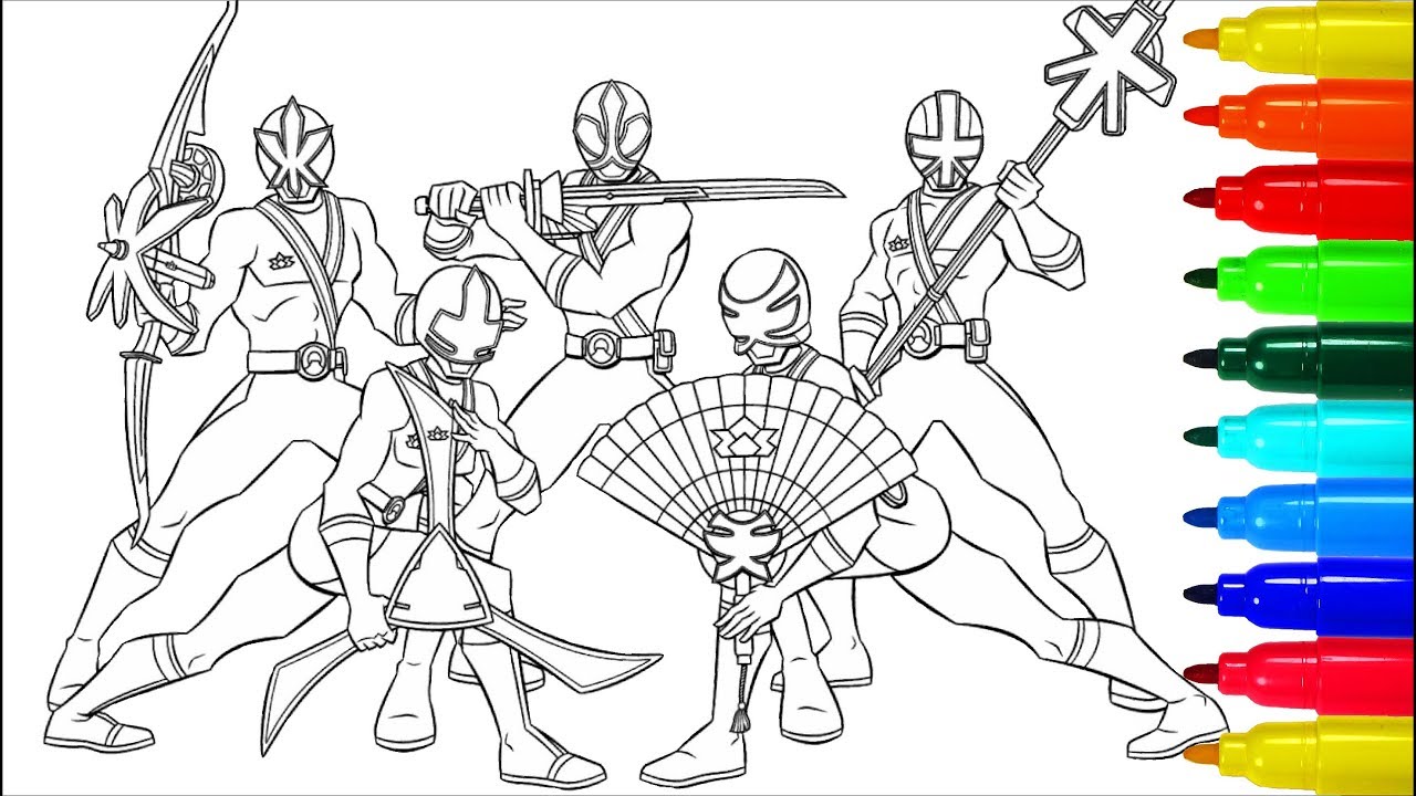 Power Rangers Samurai Coloring Pages | Lessons Coloring Pages | Coloring Markers