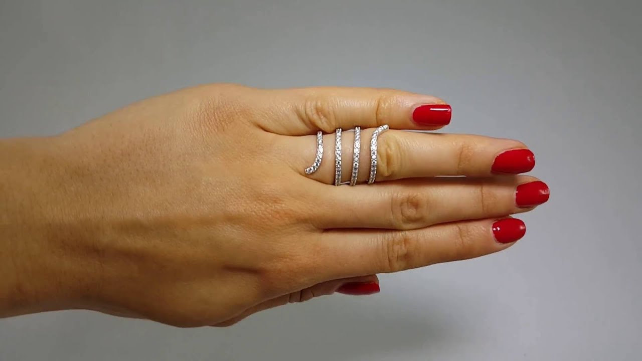 Sterling Silver Clear CZ Swirl Ring SBGR00941