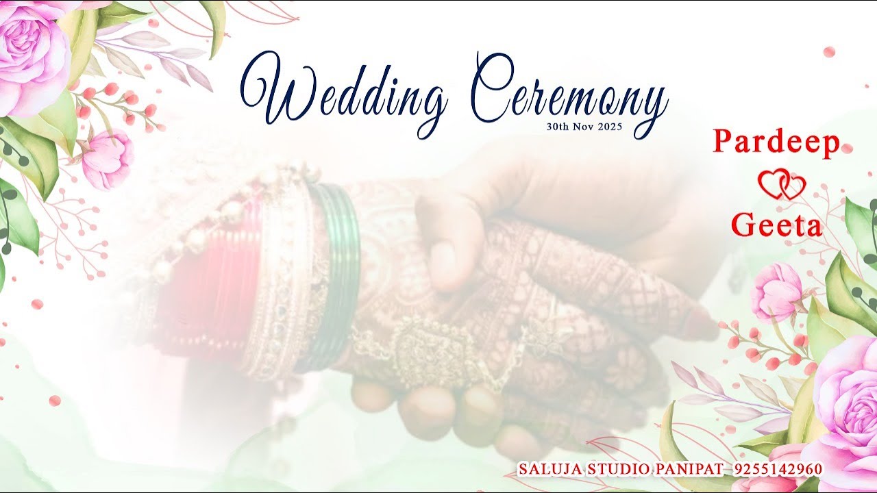 LIVE - WEDDING CEREMONY // PARDEEP WEDS GEETA // SALUJA STUDIO PANIPAT -9255142960