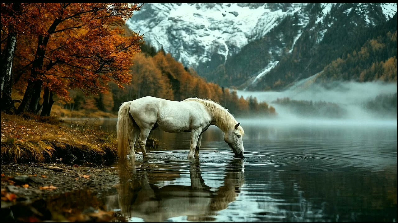 Beautiful Horse In Beautiful Nature Tv Wallpaper   Background Screensaver Homedecor