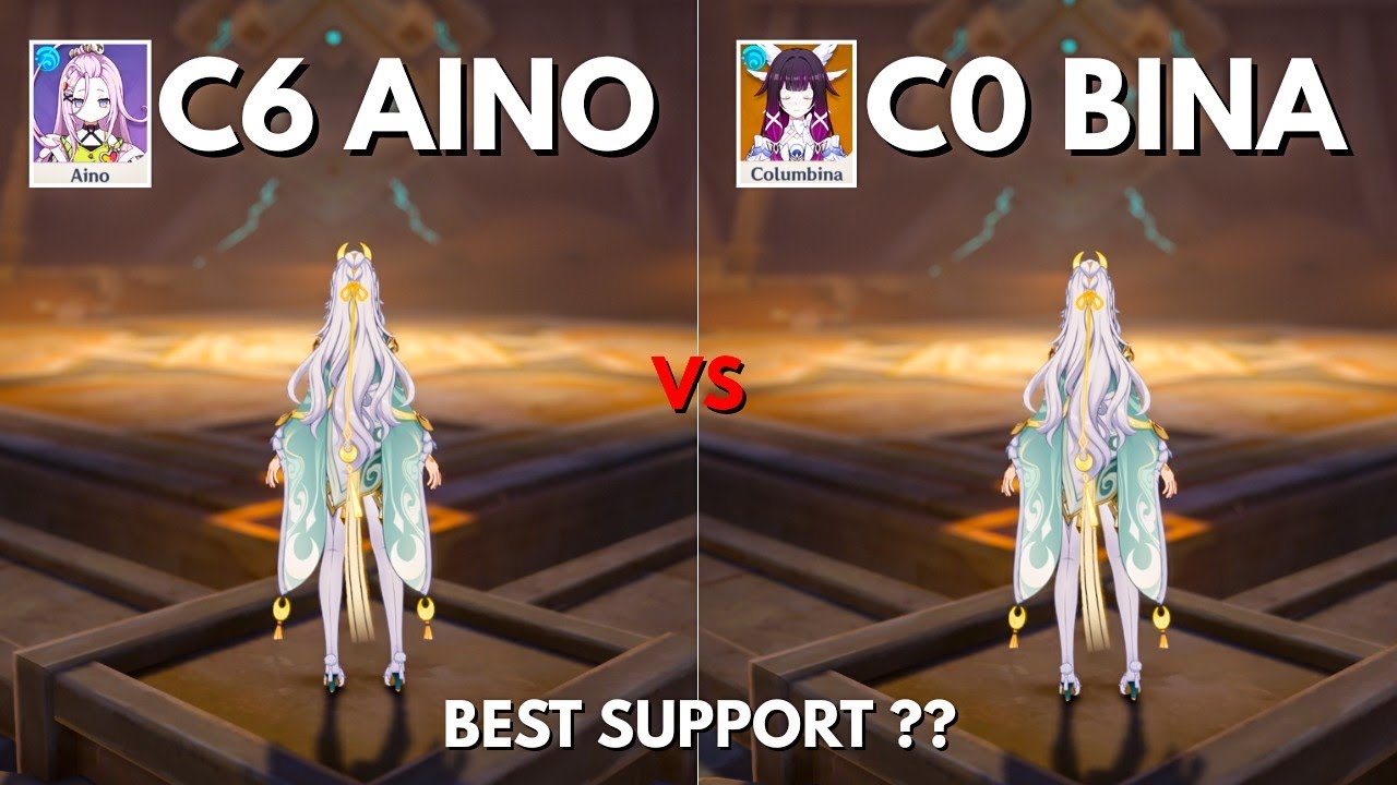 C0 Columbina VS C6 Aino !! Best Support For C0 Zibai?? [Genshin impact]